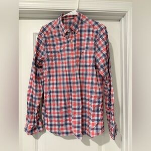 Vineyard Vines Red and Blue Plaid Casual Shirt